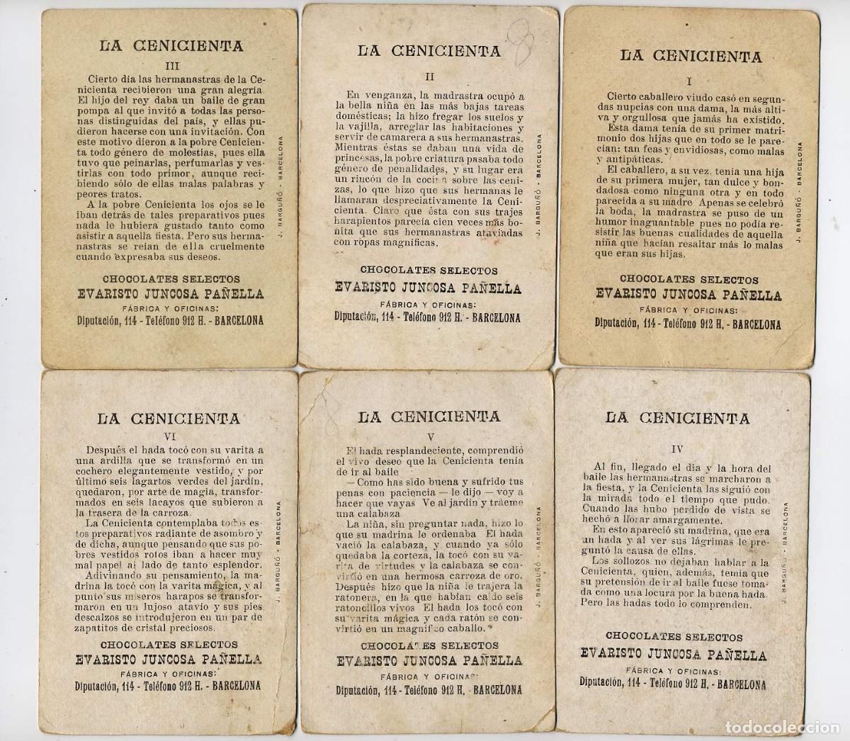 Coleccionismo cromos antiguos: 12 Cromos CENICIENTA. EVARISTO JUNCOSA. COMPLETA - Foto 3