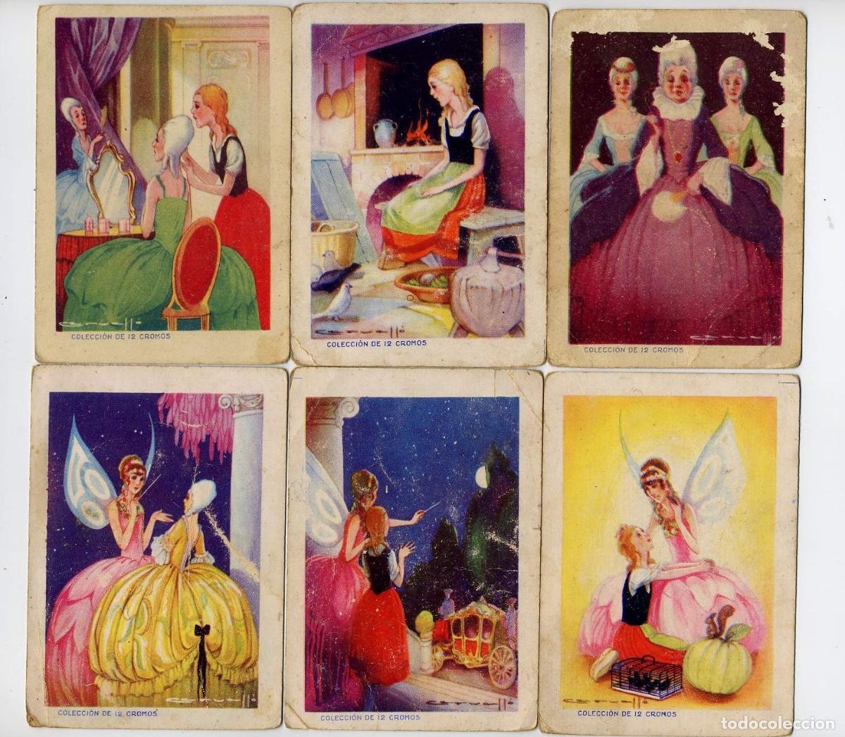Coleccionismo cromos antiguos: 12 Cromos CENICIENTA. EVARISTO JUNCOSA. COMPLETA - Foto 4