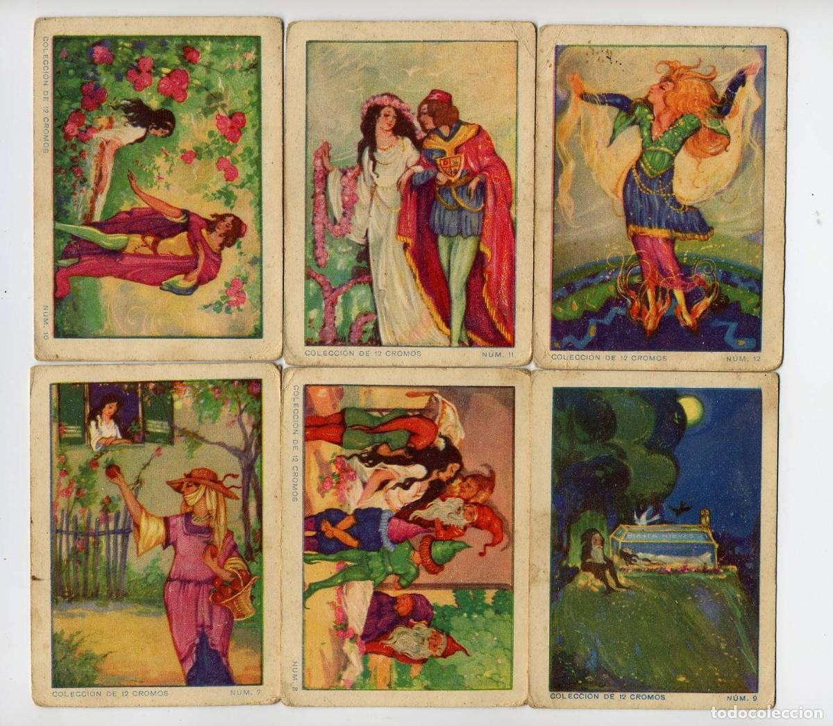 Coleccionismo cromos antiguos: 12 Cromos BLANCANIEVES. EVARISTO JUNCOSA. COMPLETA - Foto 4