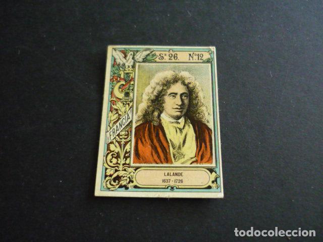 Sammeln alte Sammelbilder: LALANDE MUSICO CROMO CAJA DE CERILLAS SIGLO XIX