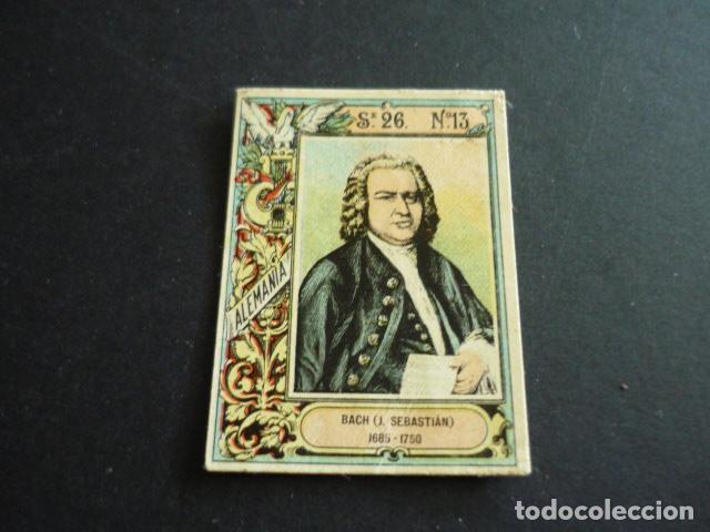 Sammeln alte Sammelbilder: BACH MUSICO CROMO CAJA DE CERILLAS SIGLO XIX