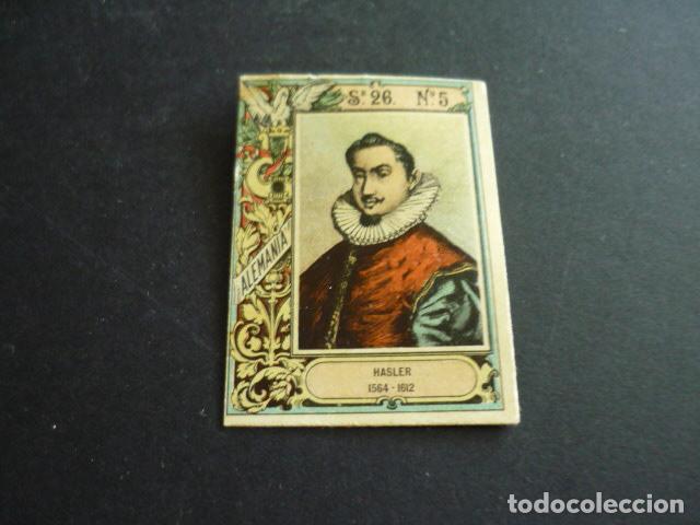 Sammeln alte Sammelbilder: HASLER MUSICO CROMO CAJA DE CERILLAS SIGLO XIX