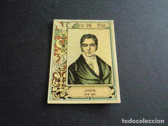 Coleccionismo cromos antiguos: SPONTINI MUSICO CROMO CAJA DE CERILLAS SIGLO XIX