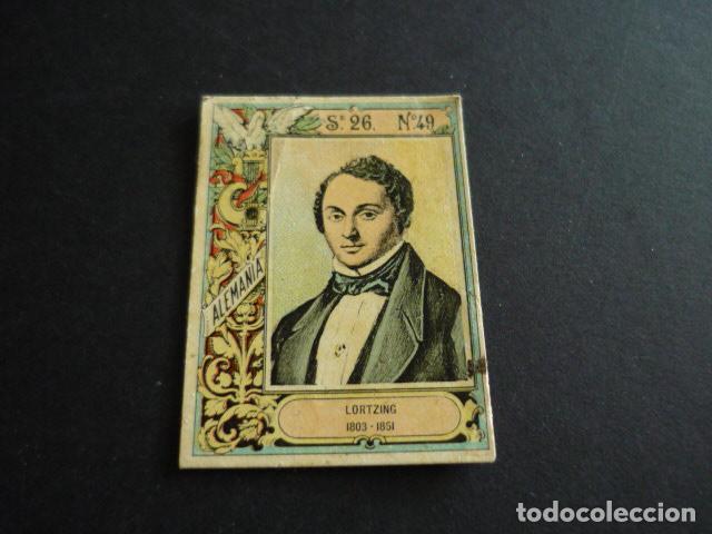 Sammeln alte Sammelbilder: LORTZING MUSICO CROMO CAJA DE CERILLAS SIGLO XIX