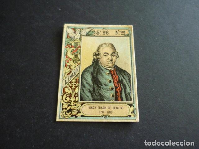 Sammeln alte Sammelbilder: BACH MUSICO CROMO CAJA DE CERILLAS SIGLO XIX