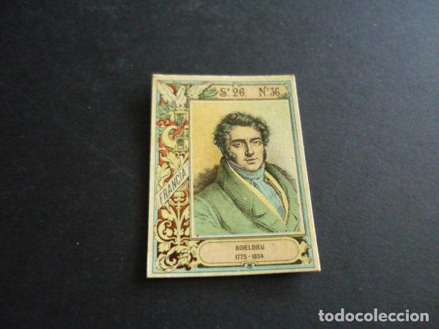 Coleccionismo cromos antiguos: BOIELDIEU MUSICO CROMO CAJA DE CERILLAS SIGLO XIX