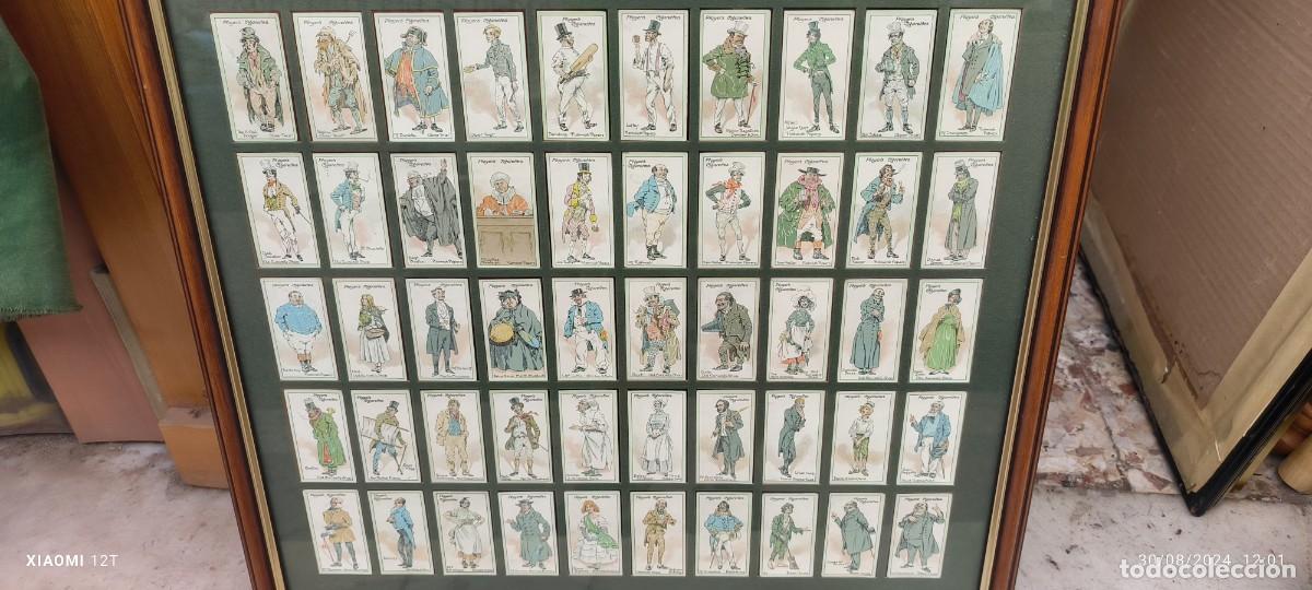 Coleccionismo cromos antiguos: ANTIGUA COLECCION COMPLETA 50 CROMOS TABACO INGLES PERSONAJES DE CHARLES DICKENS 52 X 47 cm