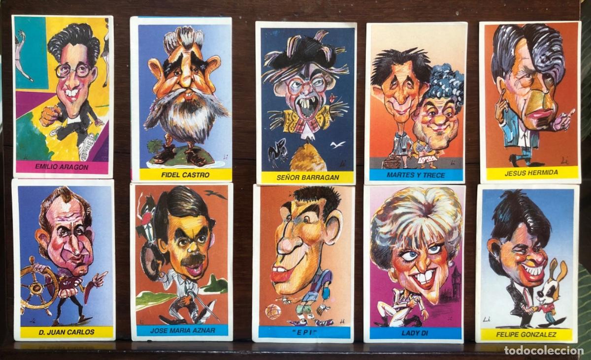 Coleccionismo Cromos antiguos: 62 Caricaturas (algunas repetidas) - A&Ntilde;OS 80/ 90 - En una cajita de pl&aacute;stico -