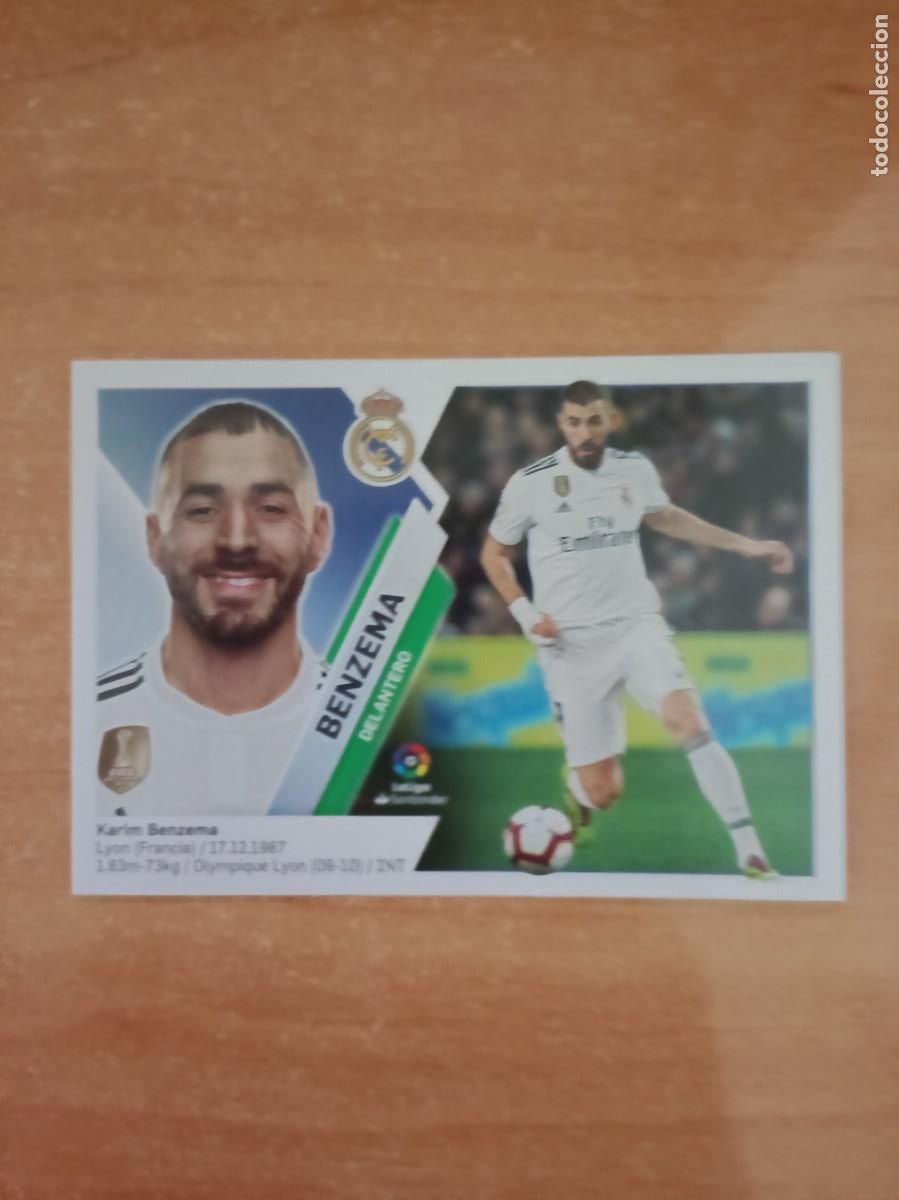 Coleccionismo cromos antiguos: benzema, liga 2019 20. - Foto 1