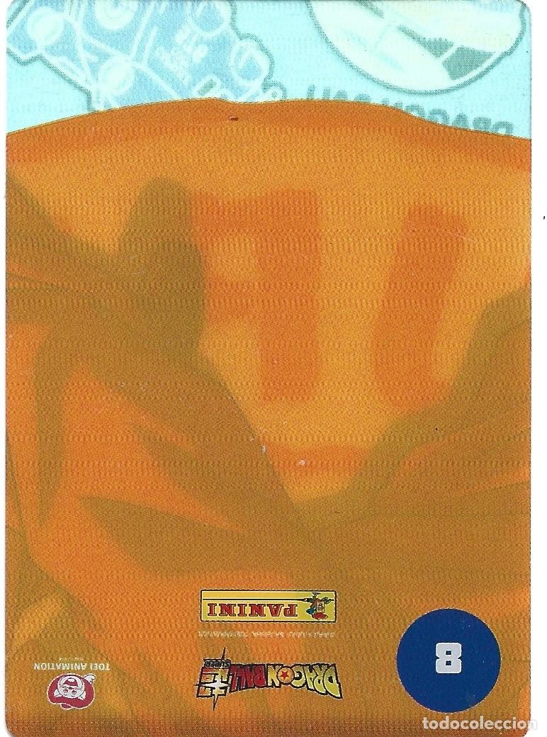 Coleccionismo cromos antiguos: Cromo de Panini de Dragon ball n&ordm; 8 pl&aacute;stico - Foto 2