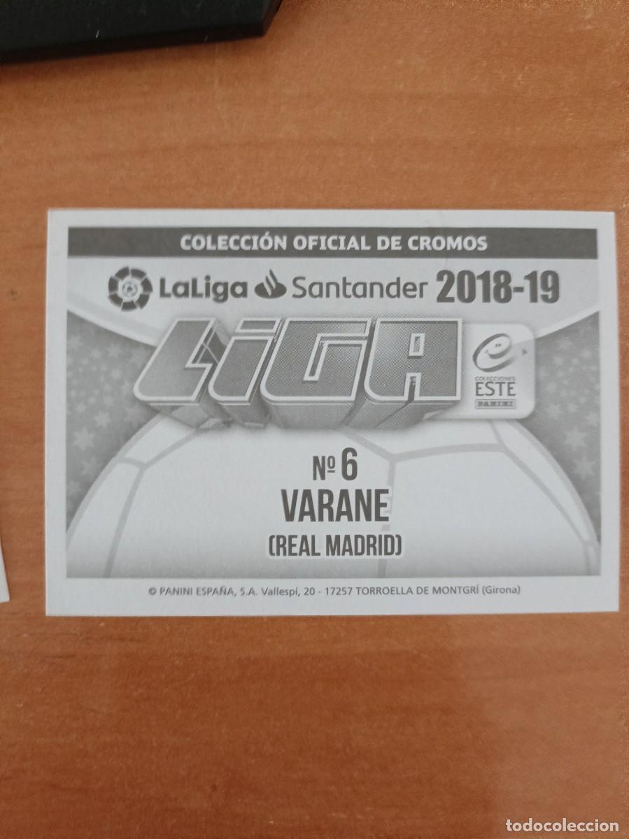 Coleccionismo cromos antiguos: varane, liga 2018 19. - Foto 2