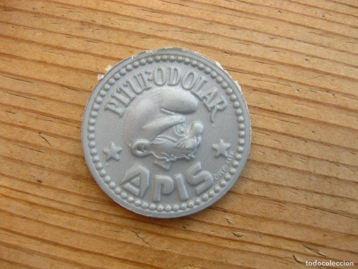 Coleccionismo cromos antiguos: MONEDA DE 5 PITUFODOLARES PREMIUM DE APIS. LOS PITUFOS - Foto 1