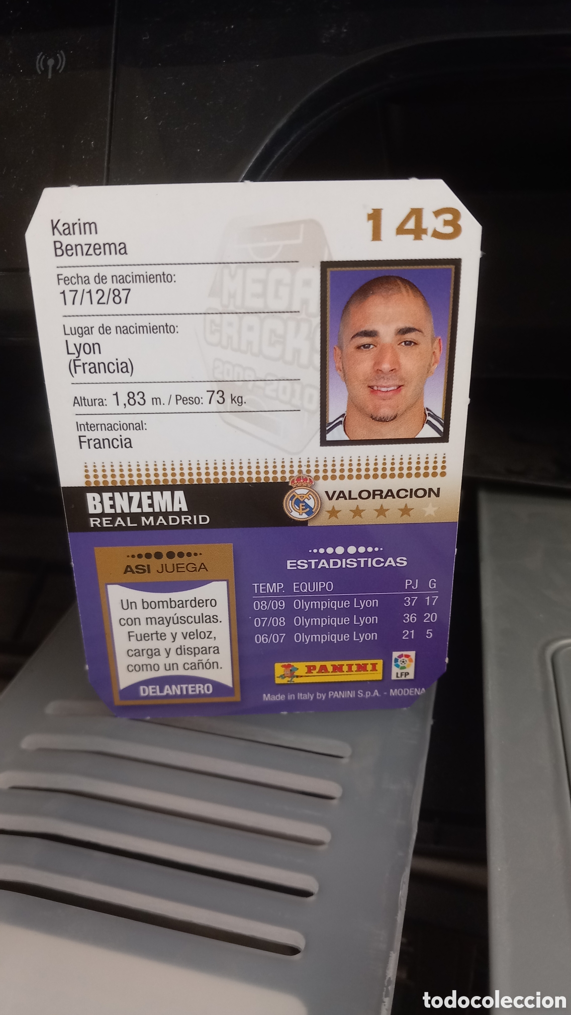 Coleccionismo cromos antiguos: Benzema Megacracks 2009/2010 - Foto 2