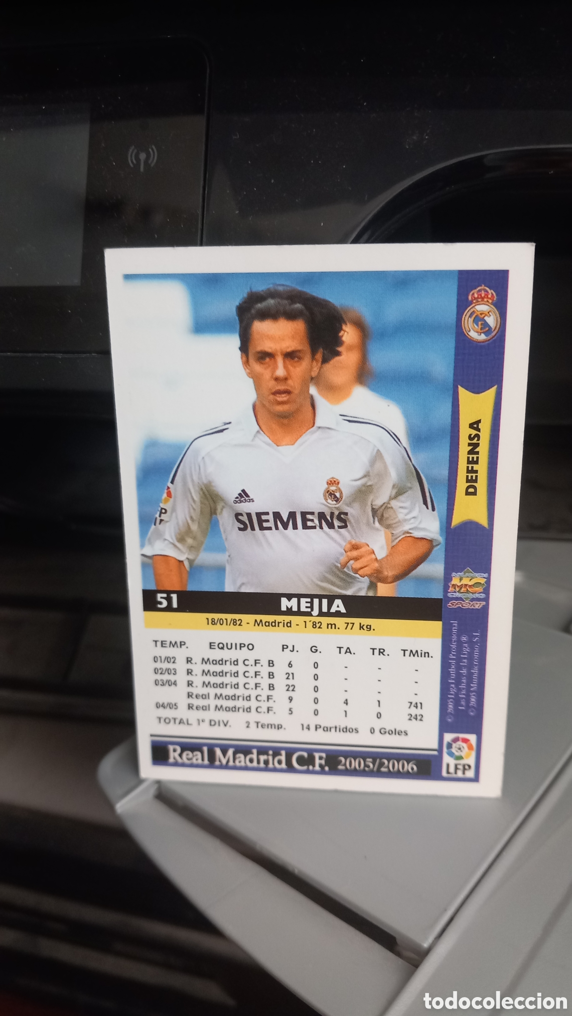 Coleccionismo cromos antiguos: Alvaro Mejia 2005/2006 . - Foto 2