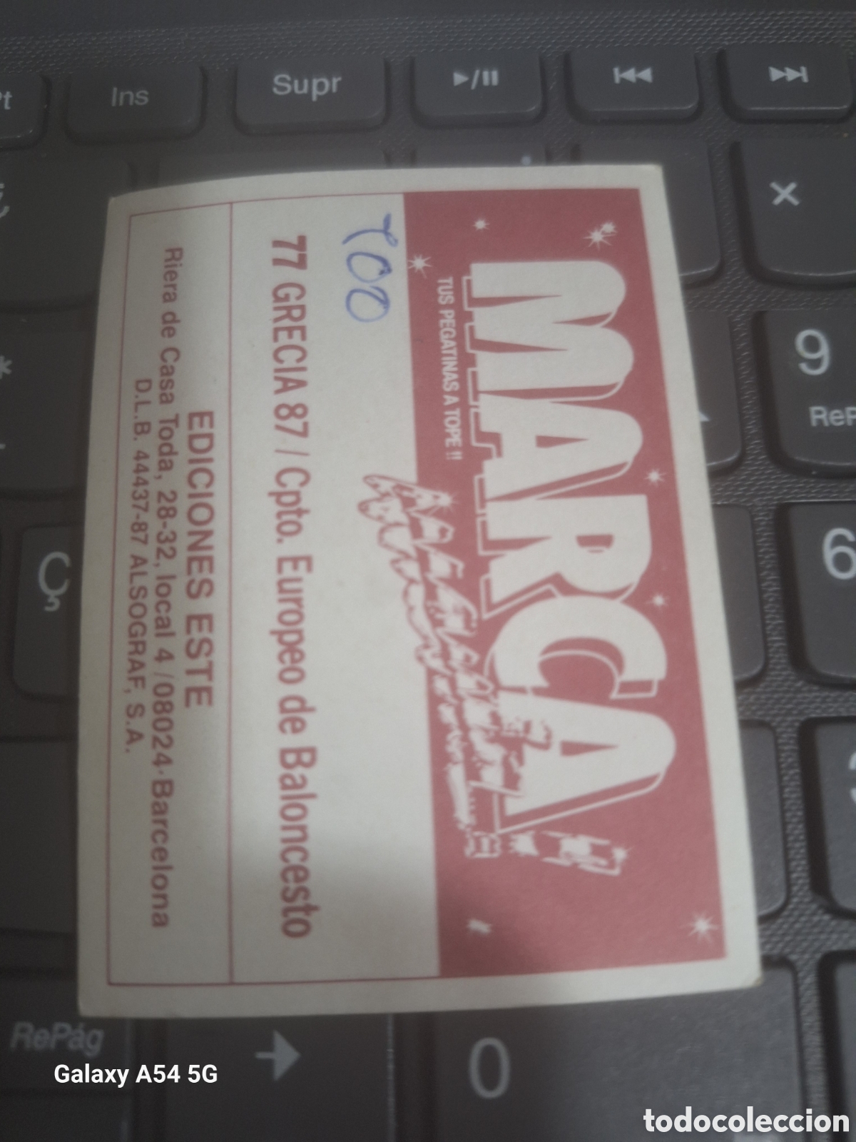Coleccionismo cromos antiguos: Cromo MARCA MANIA N&deg; 77 Ediciones Este 1987 - Foto 2