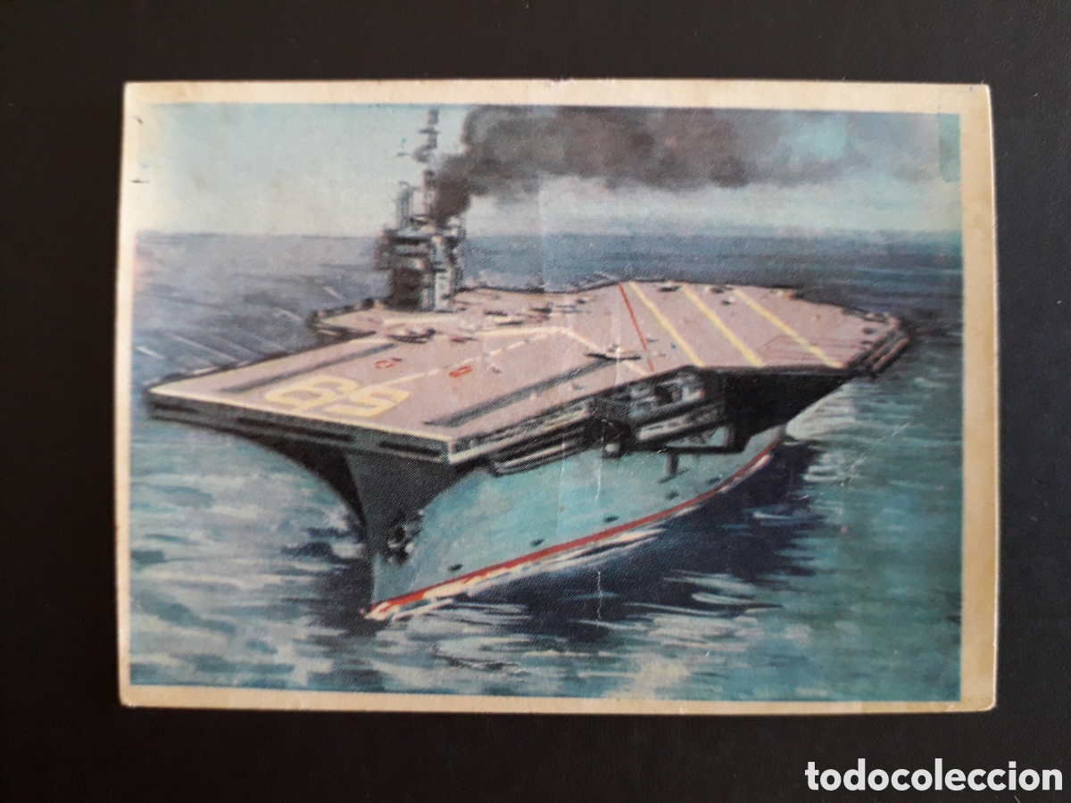 Collectionnisme Cartes &agrave; collectionner anciennes: PORTAAVIONES BARCOS, CONOCIMIENTOS UNIVERSALES N&deg; 159 BIMBO 1963 SIN PEGAR PEDIDO M&Iacute;NIMO 3&euro;