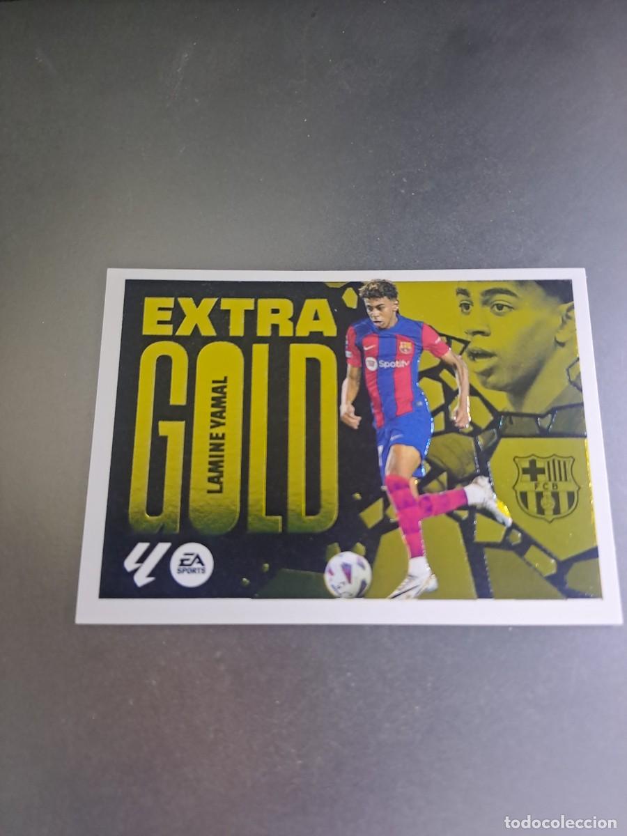 Coleccionismo Cromos antiguos: CROMO LAMINE YAMAL EXTRA GOLD BARCELONA LIGA 24 25 2024 2025 ESTE PANINI NUNCA PEGADO