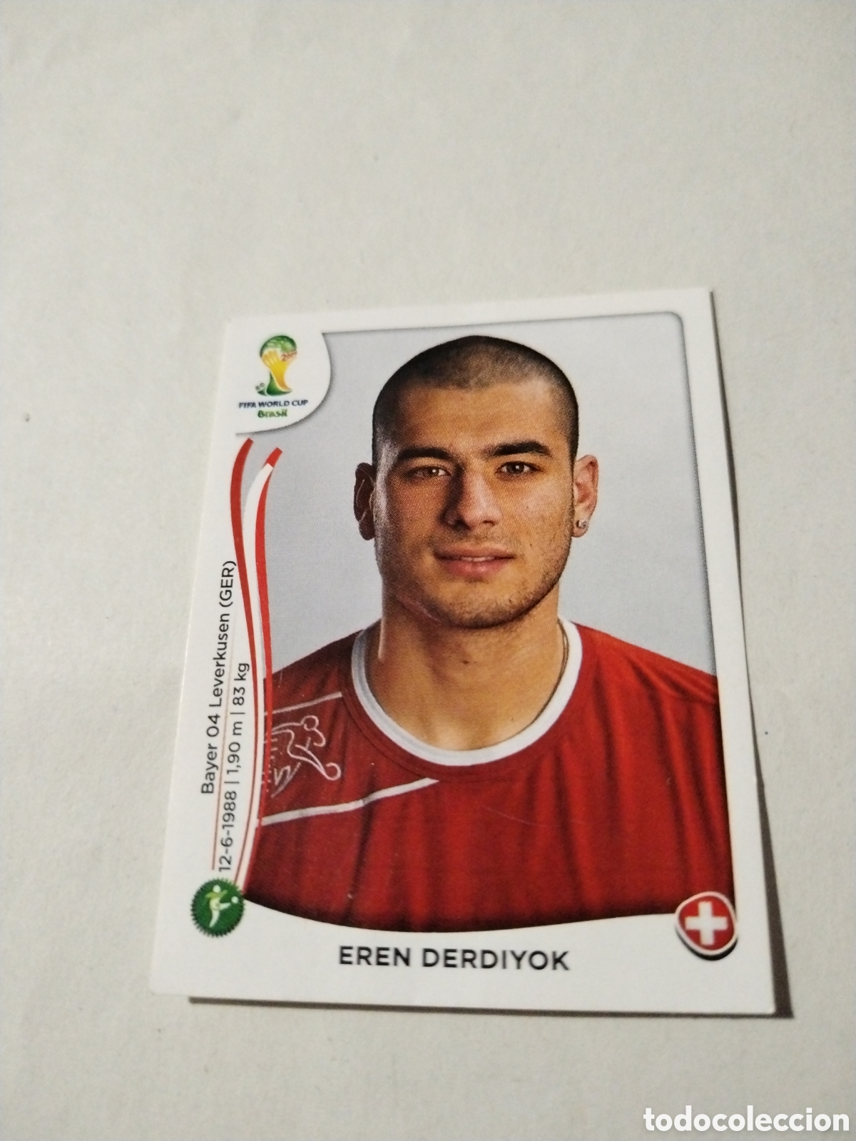 Coleccionismo cromos antiguos: Cromo fifa word cup Brasil panini n&deg;353 Derdiyok Suiza
