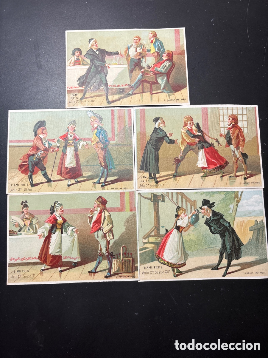 Coleccionismo cromos antiguos: Cinco cromos franceses Fritz - Foto 2