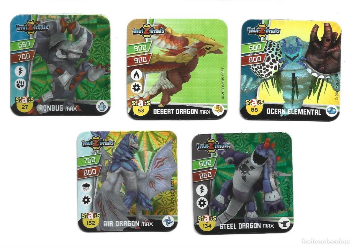 Coleccionismo cromos antiguos: 1 lote de 5 imanes de nevera inviZimals - Foto 1
