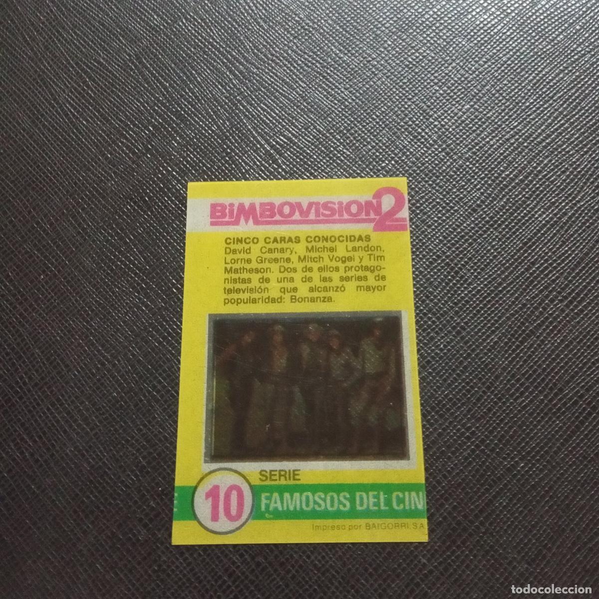Collectionnisme Cartes &agrave; collectionner anciennes: 10 CINCO CARAS CONOCIDAS FAMOSOS DEL CINE BIMBO BIMBOVISION 2 BIMBOVISION2 CROMO - A134 PG30