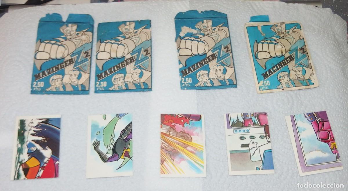 Coleccionismo cromos antiguos: 4 SOBRES DE MAZINGER Z 2 + 5 CROMOS - Foto 1
