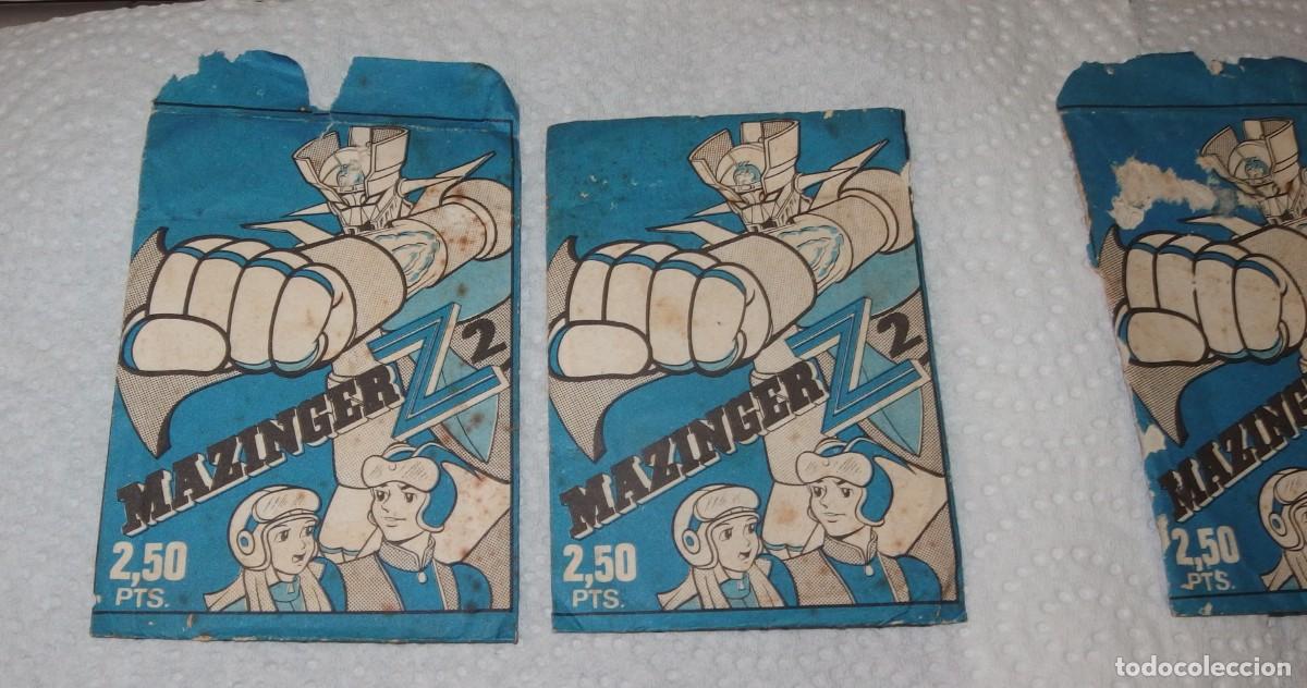 Coleccionismo cromos antiguos: 4 SOBRES DE MAZINGER Z 2 + 5 CROMOS - Foto 2