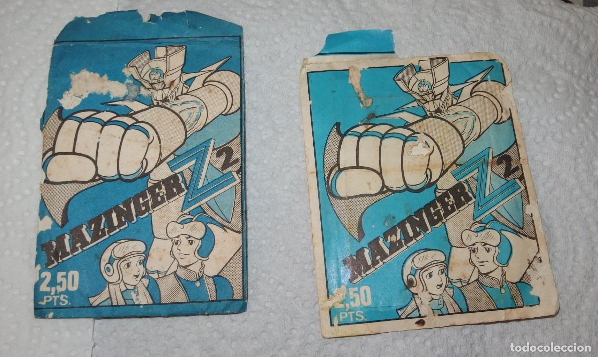 Coleccionismo cromos antiguos: 4 SOBRES DE MAZINGER Z 2 + 5 CROMOS - Foto 3