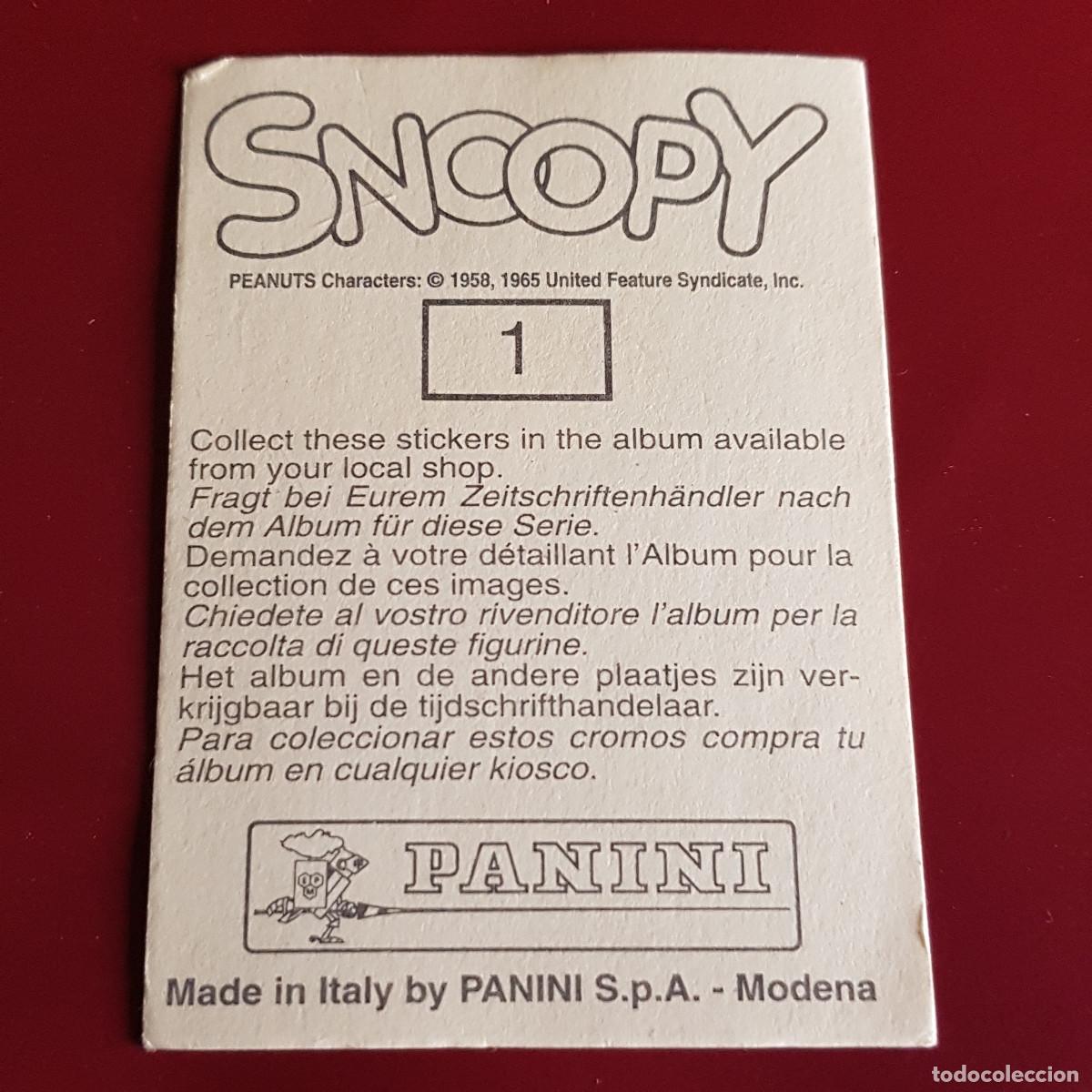 Coleccionismo cromos antiguos: PANINI - SNOOPY 1995 - 95 - 1 - NUNCA PEGADO - Foto 2