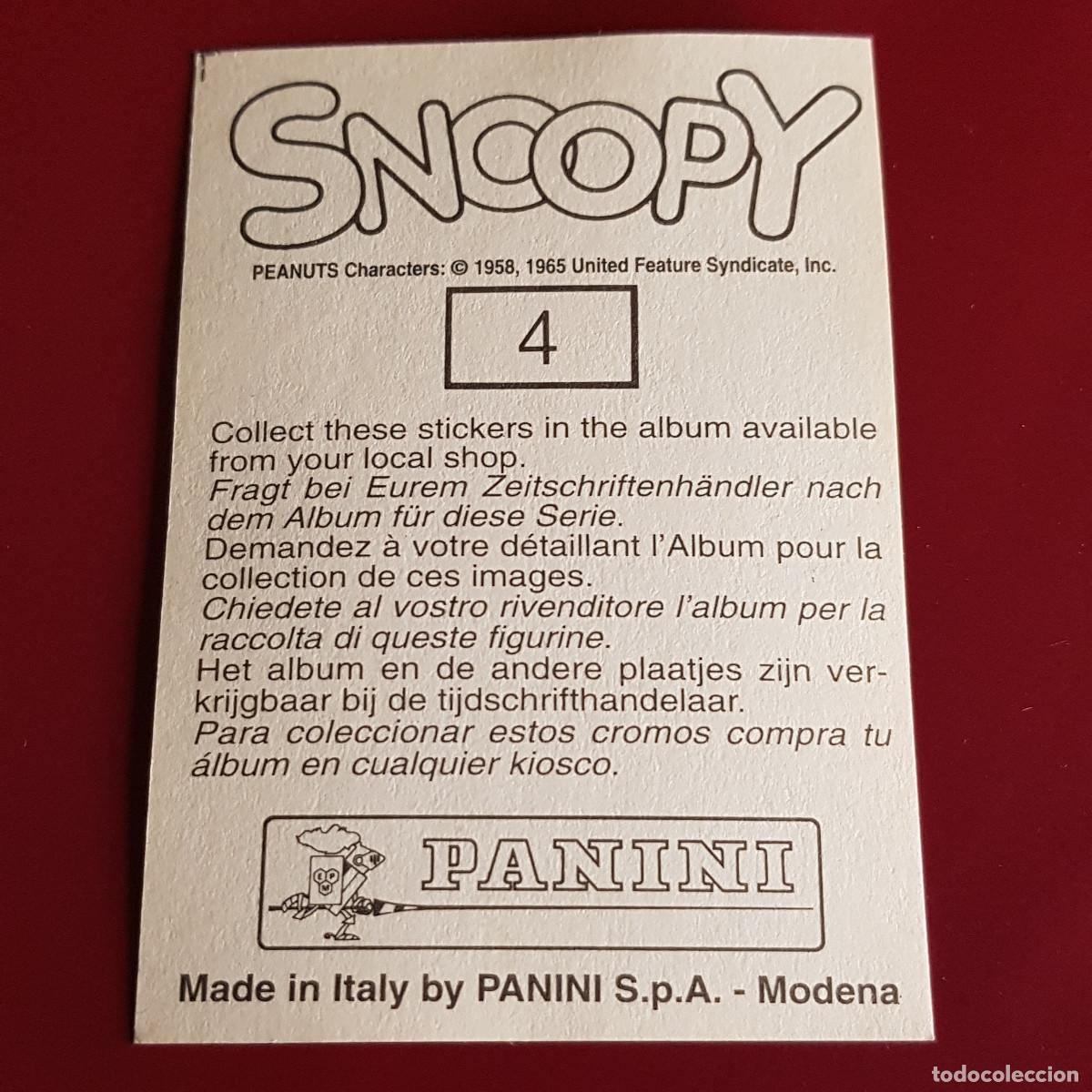 Coleccionismo cromos antiguos: PANINI - SNOOPY 1995 - 95 - 4 - NUNCA PEGADO - Foto 2