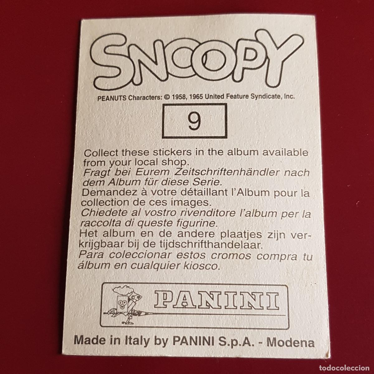 Coleccionismo cromos antiguos: PANINI - SNOOPY 1995 - 95 - 9 - NUNCA PEGADO - Foto 2