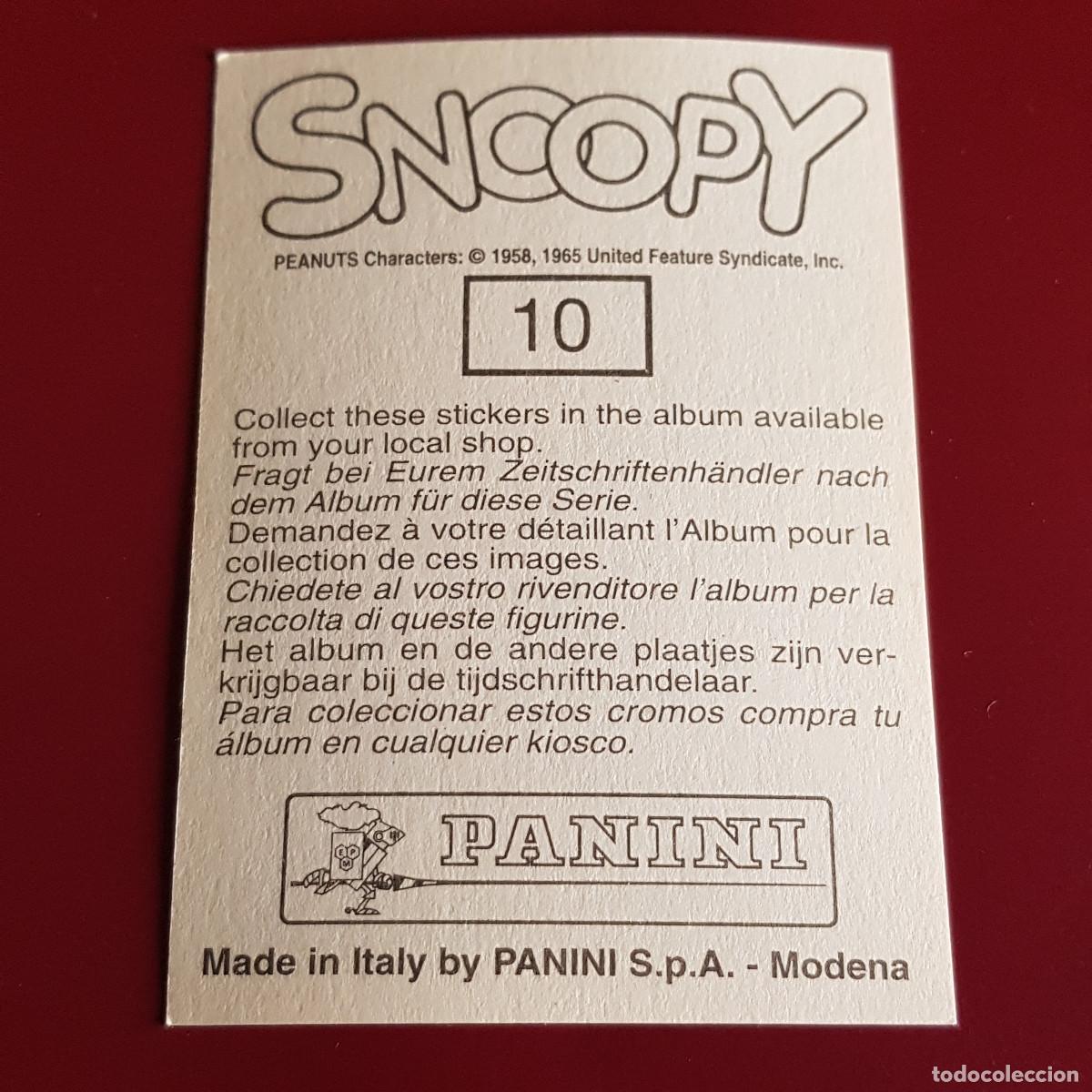 Coleccionismo cromos antiguos: PANINI - SNOOPY 1995 - 95 - 10 - NUNCA PEGADO - Foto 2
