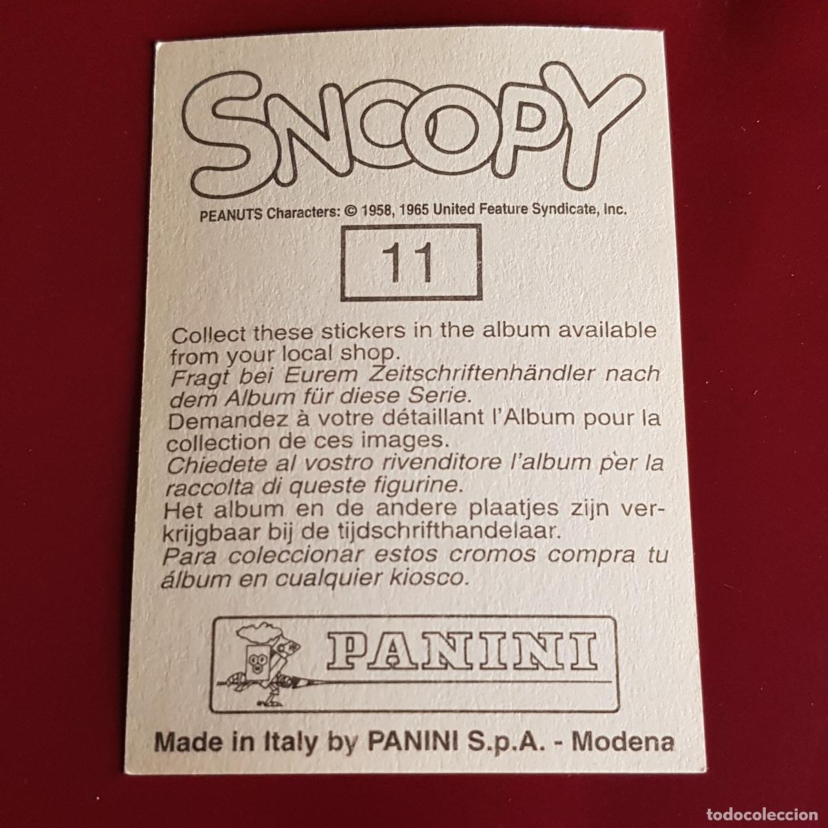 Coleccionismo cromos antiguos: PANINI - SNOOPY 1995 - 95 - 11 - NUNCA PEGADO - Foto 2