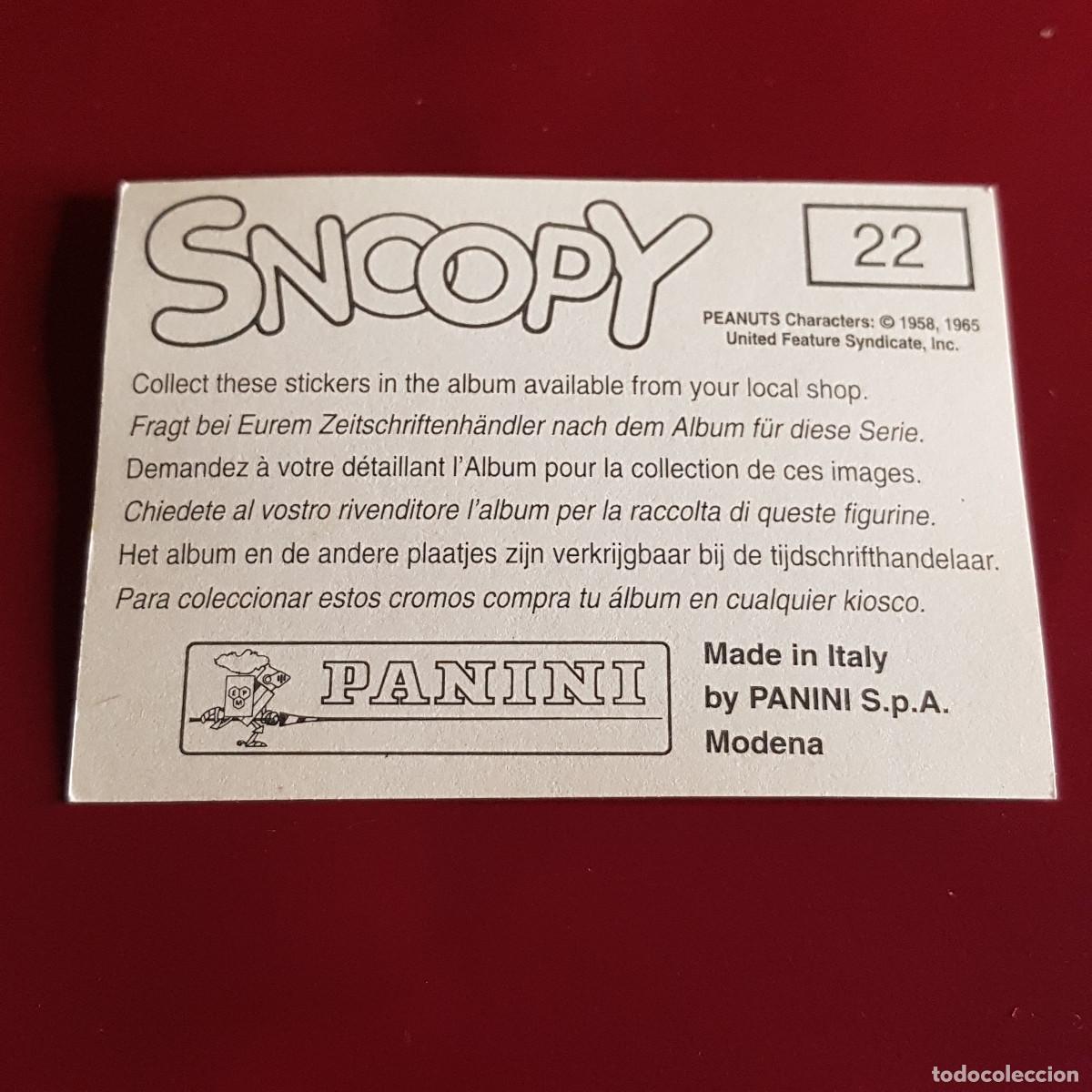 Coleccionismo cromos antiguos: PANINI - SNOOPY 1995 - 95 - 22 - NUNCA PEGADO - Foto 2