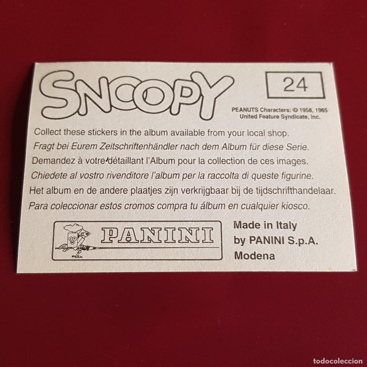 Coleccionismo cromos antiguos: PANINI - SNOOPY 1995 - 95 - 24 - NUNCA PEGADO - Foto 2