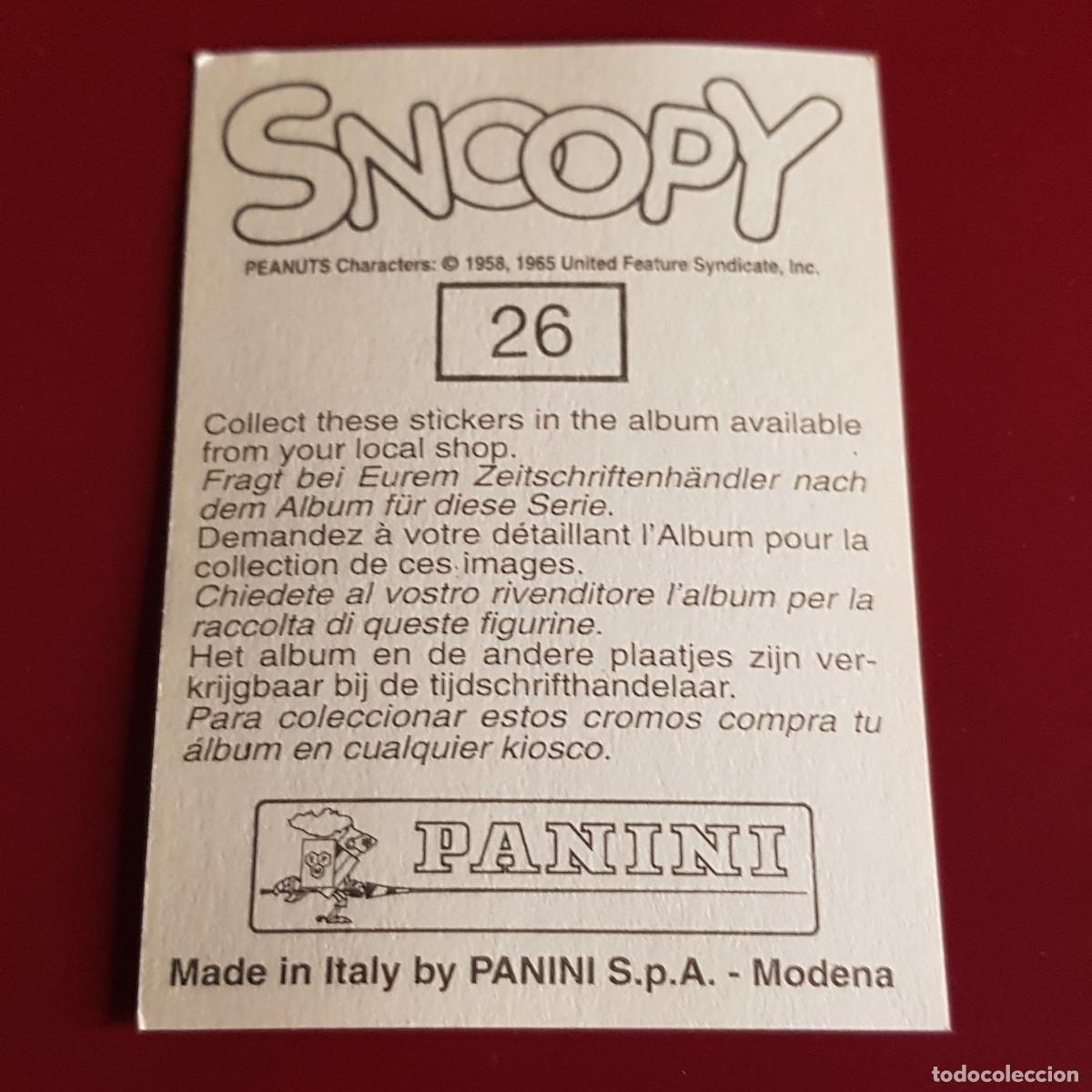 Coleccionismo cromos antiguos: PANINI - SNOOPY 1995 - 95 - 26 - NUNCA PEGADO - Foto 2