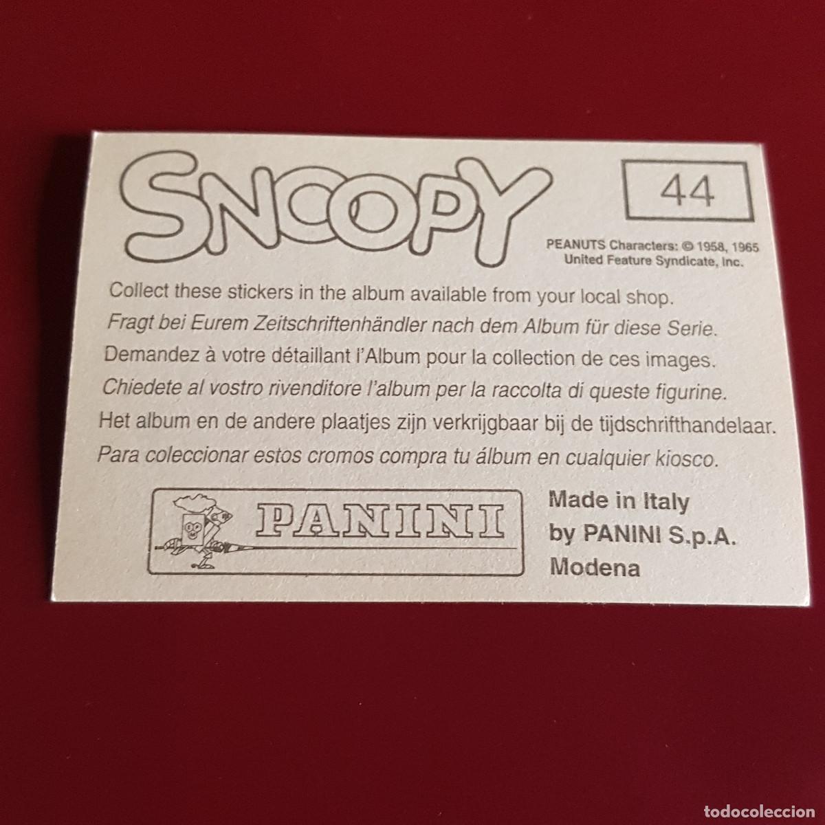Coleccionismo cromos antiguos: PANINI - SNOOPY 1995 - 95 - 44 - NUNCA PEGADO - Foto 2