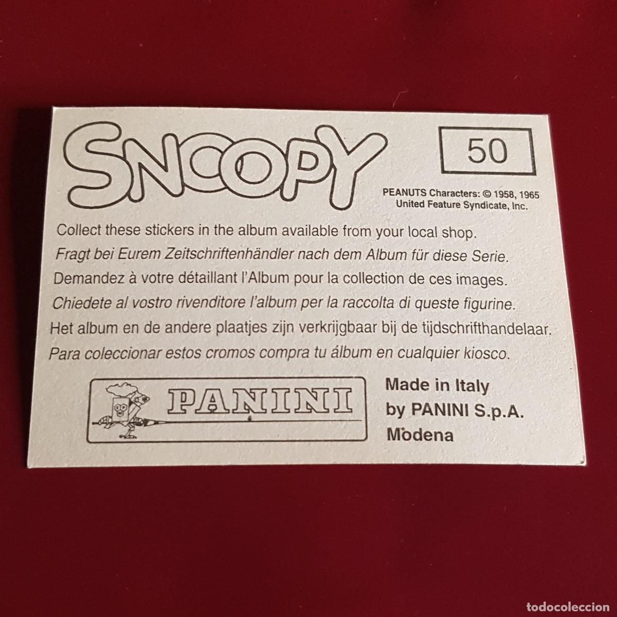 Coleccionismo cromos antiguos: PANINI - SNOOPY 1995 - 95 - 50 - NUNCA PEGADO - Foto 2