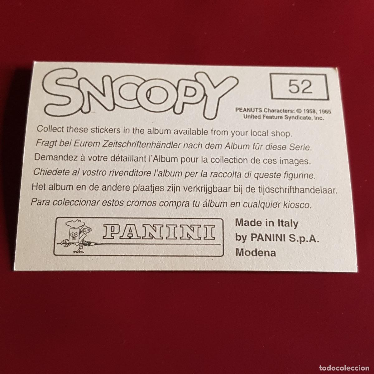 Coleccionismo cromos antiguos: PANINI - SNOOPY 1995 - 95 - 52 - NUNCA PEGADO - Foto 2