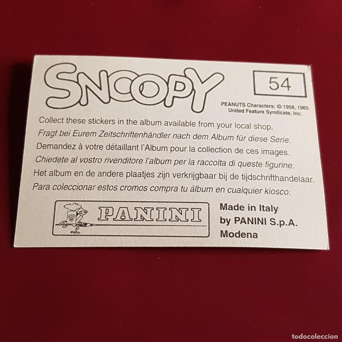 Coleccionismo cromos antiguos: PANINI - SNOOPY 1995 - 95 - 54 - NUNCA PEGADO - Foto 2