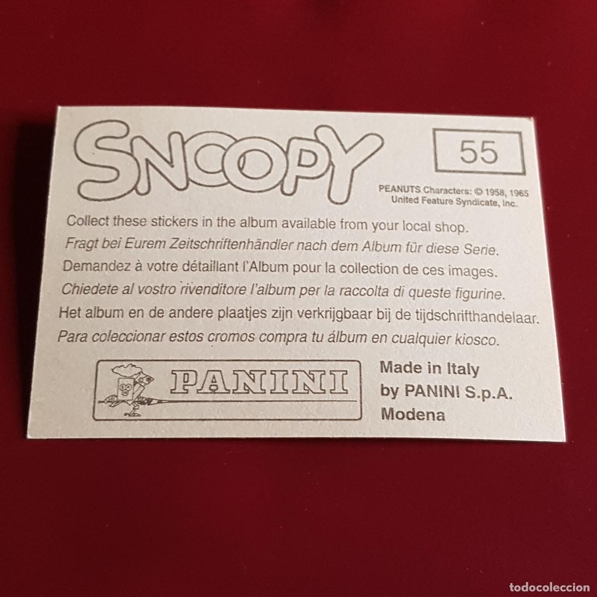 Coleccionismo cromos antiguos: PANINI - SNOOPY 1995 - 95 - 55 - NUNCA PEGADO - Foto 2