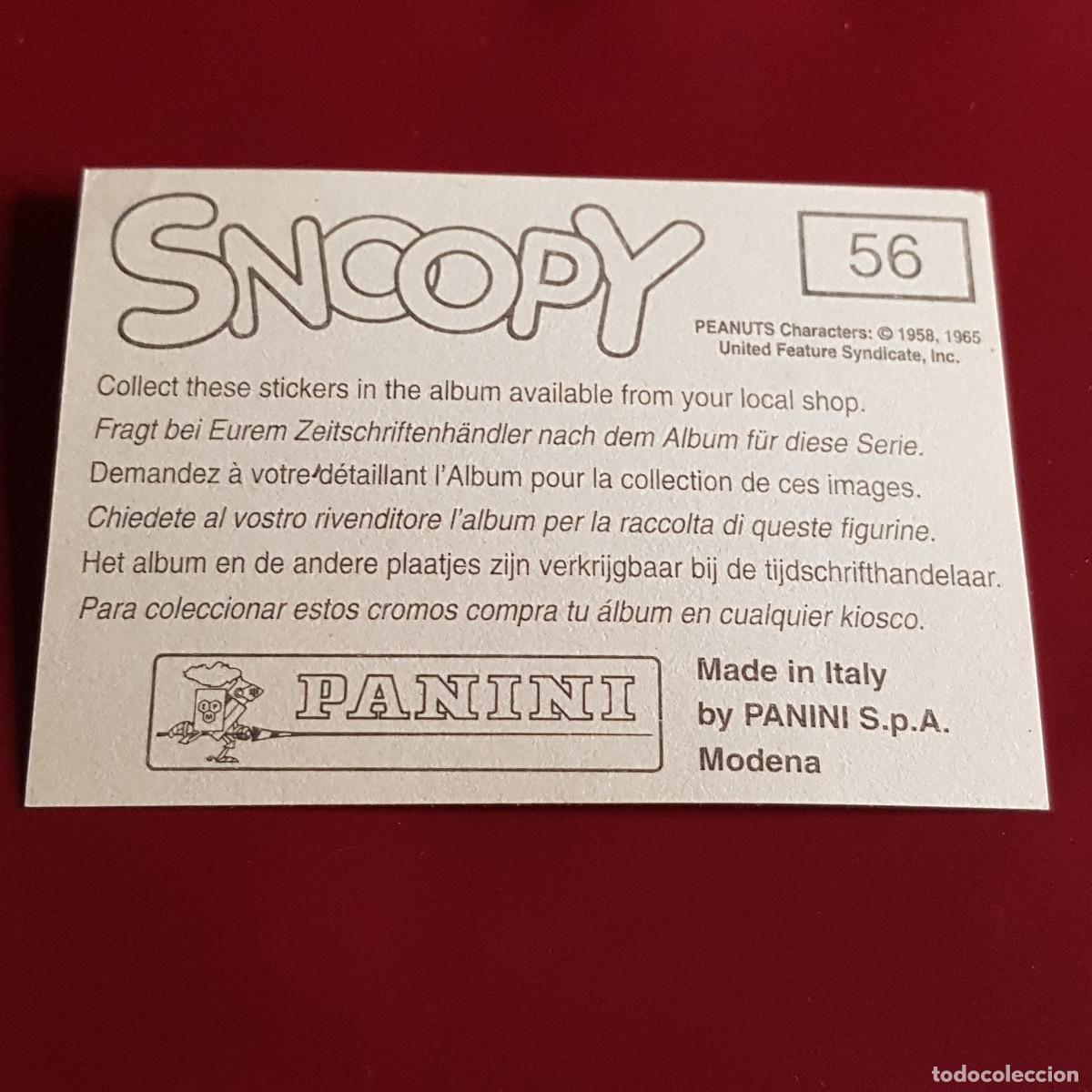 Coleccionismo cromos antiguos: PANINI - SNOOPY 1995 - 95 - 56 - NUNCA PEGADO - Foto 2