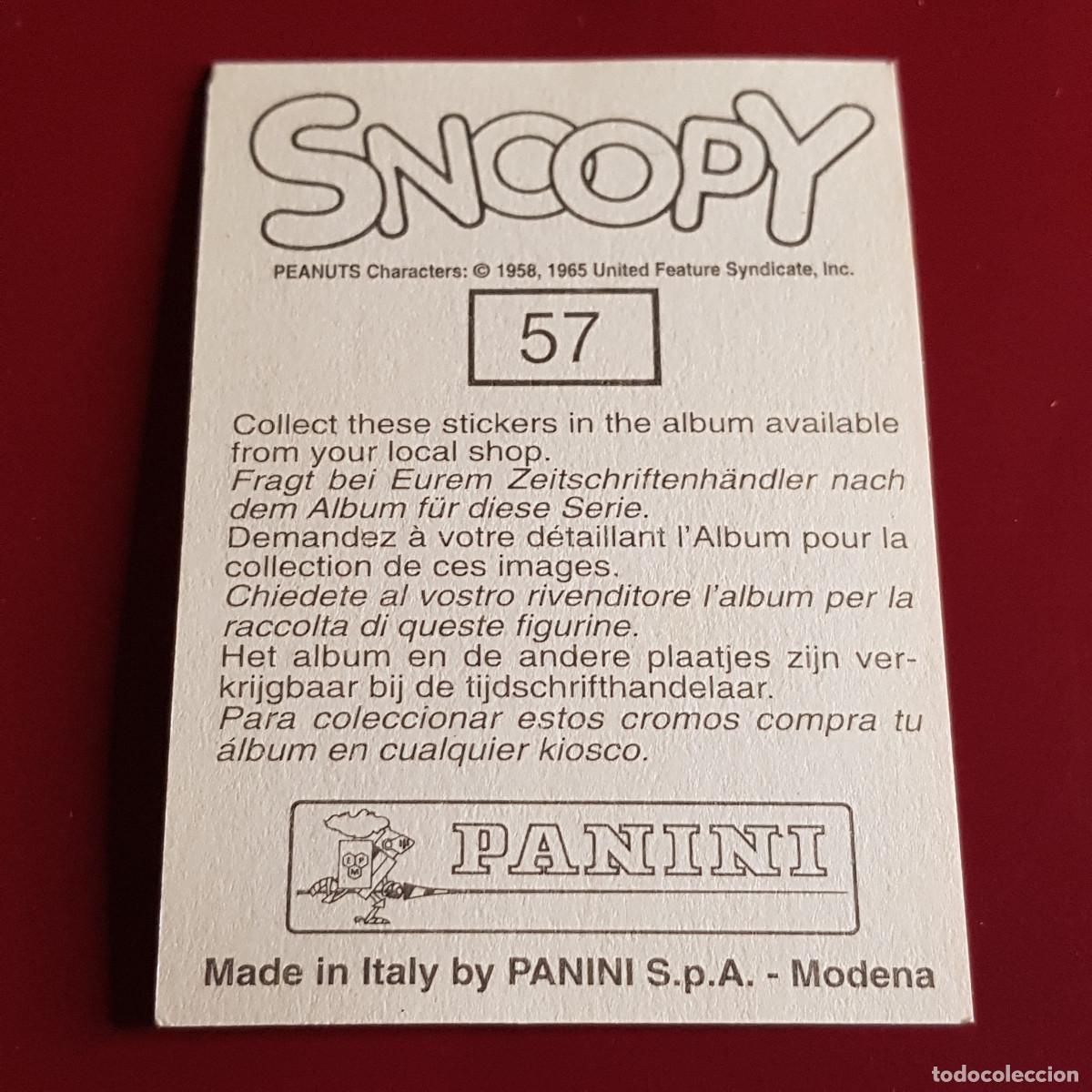 Coleccionismo cromos antiguos: PANINI - SNOOPY 1995 - 95 - 57 - NUNCA PEGADO - Foto 2