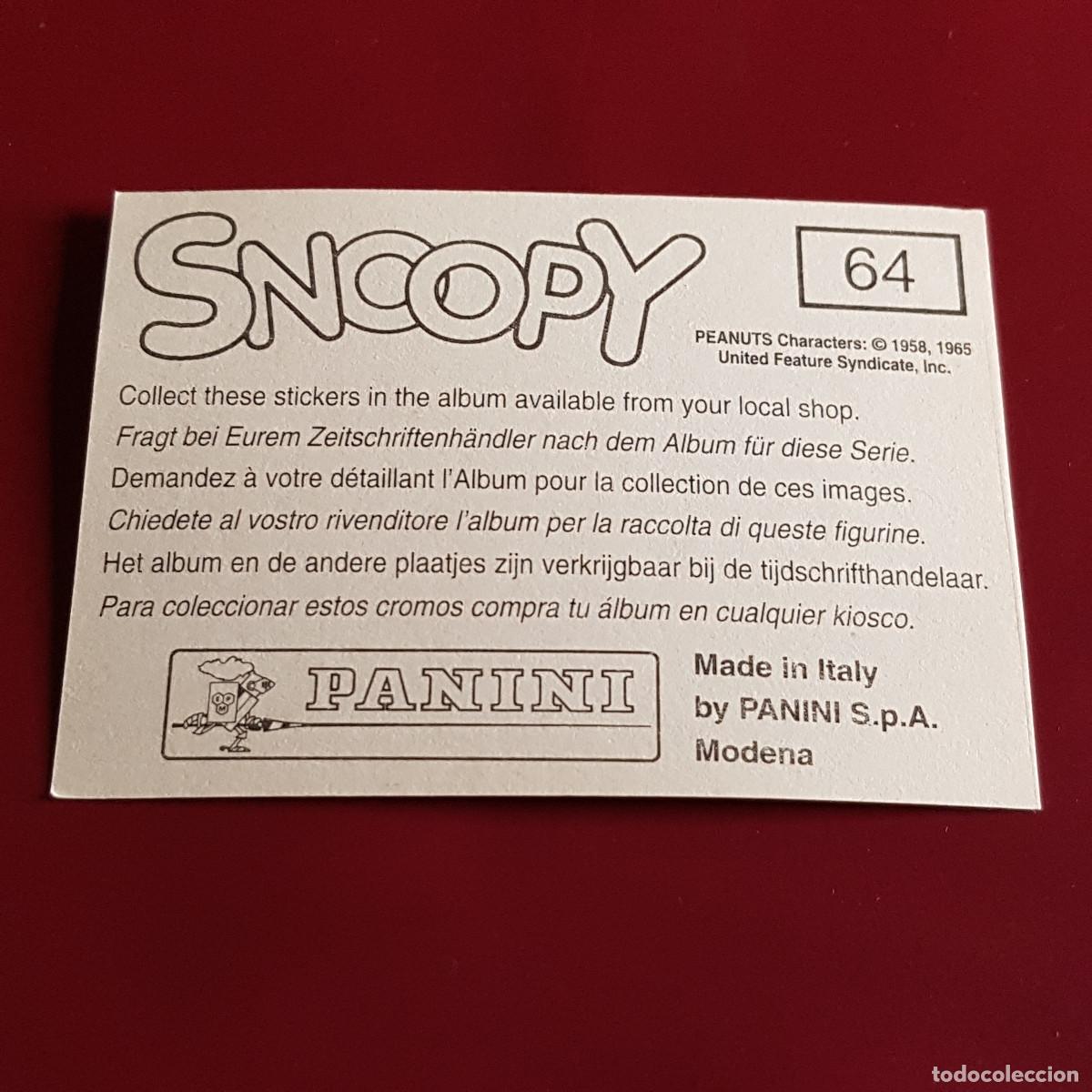 Coleccionismo cromos antiguos: PANINI - SNOOPY 1995 - 95 - 64 - NUNCA PEGADO - Foto 2