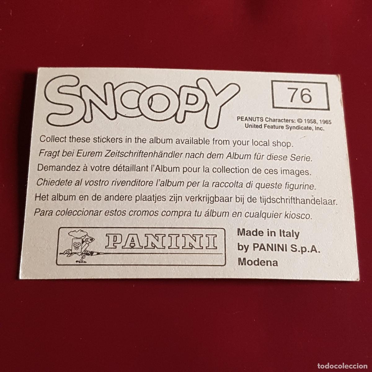 Coleccionismo cromos antiguos: PANINI - SNOOPY 1995 - 95 - 76 - NUNCA PEGADO - Foto 2