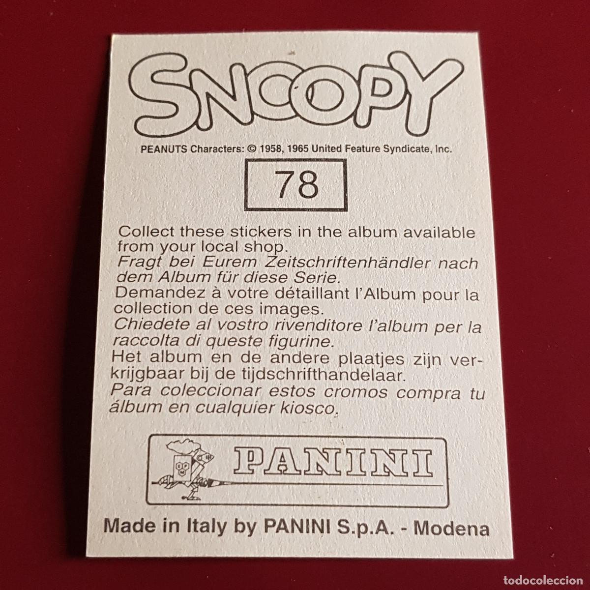 Coleccionismo cromos antiguos: PANINI - SNOOPY 1995 - 95 - 78 - NUNCA PEGADO - Foto 2