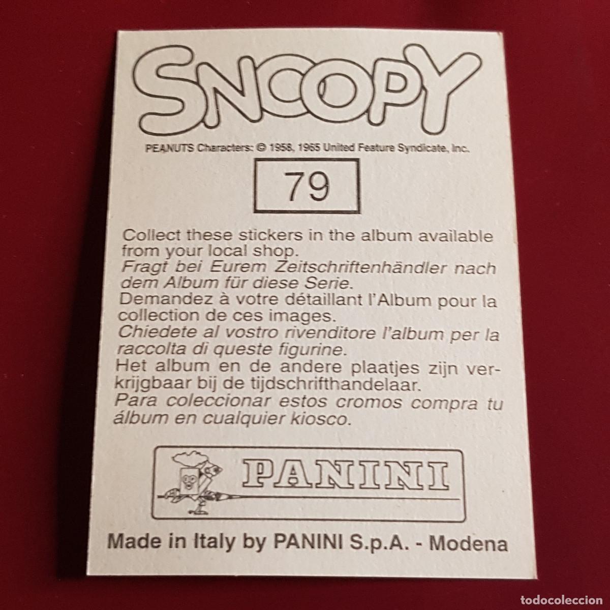 Coleccionismo cromos antiguos: PANINI - SNOOPY 1995 - 95 - 79 - NUNCA PEGADO - Foto 2
