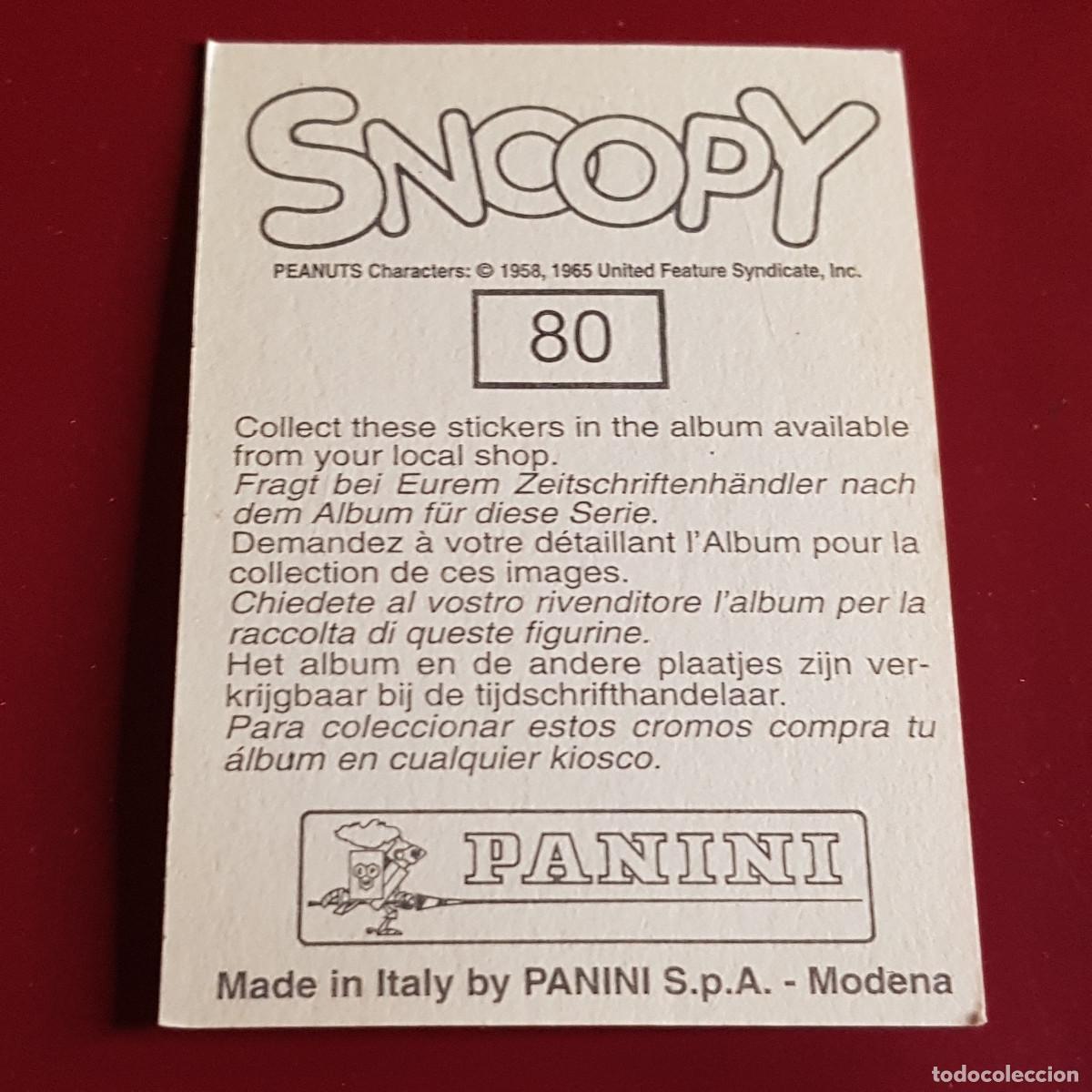 Coleccionismo cromos antiguos: PANINI - SNOOPY 1995 - 95 - 80 - NUNCA PEGADO - Foto 2