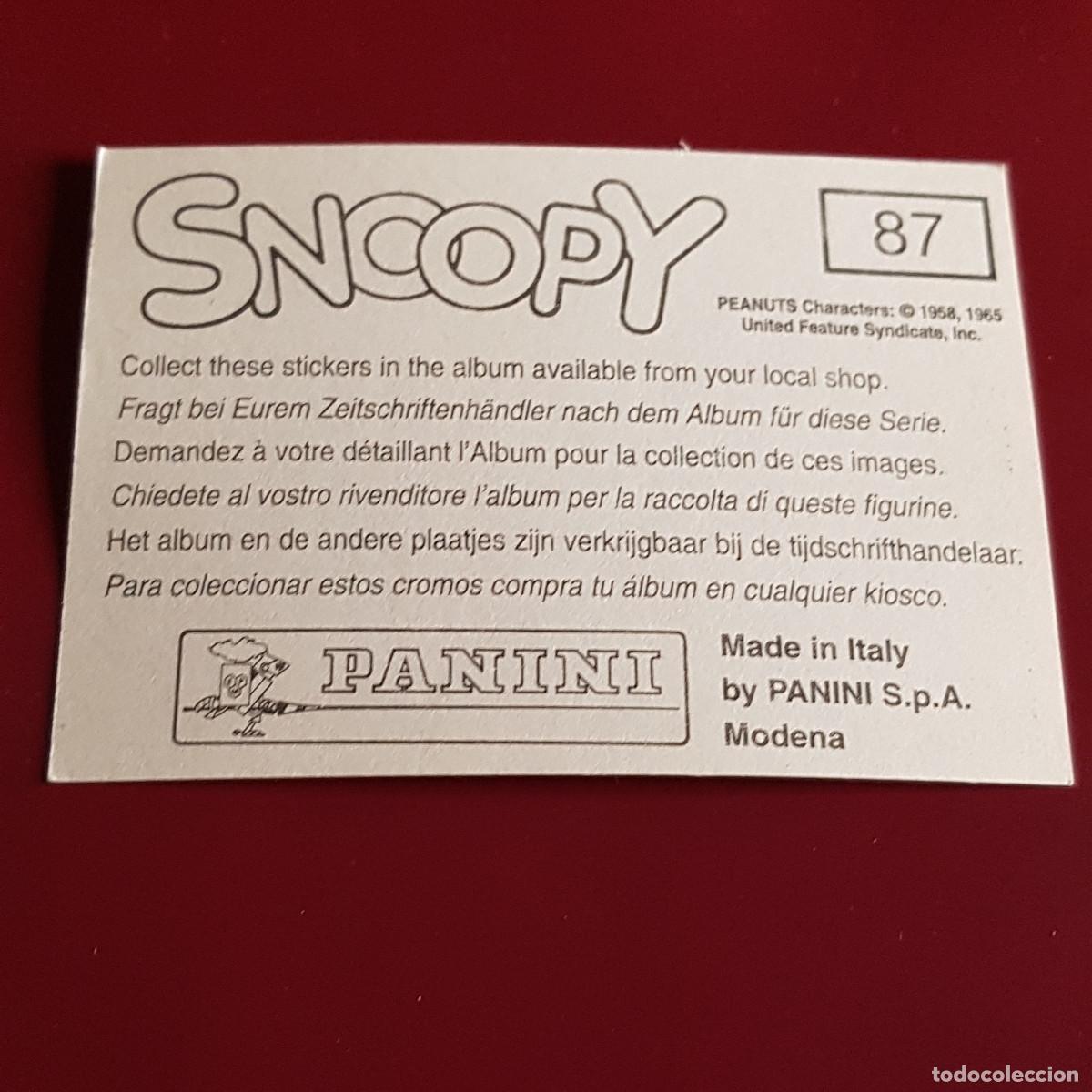 Coleccionismo cromos antiguos: PANINI - SNOOPY 1995 - 95 - 87 - NUNCA PEGADO - Foto 2