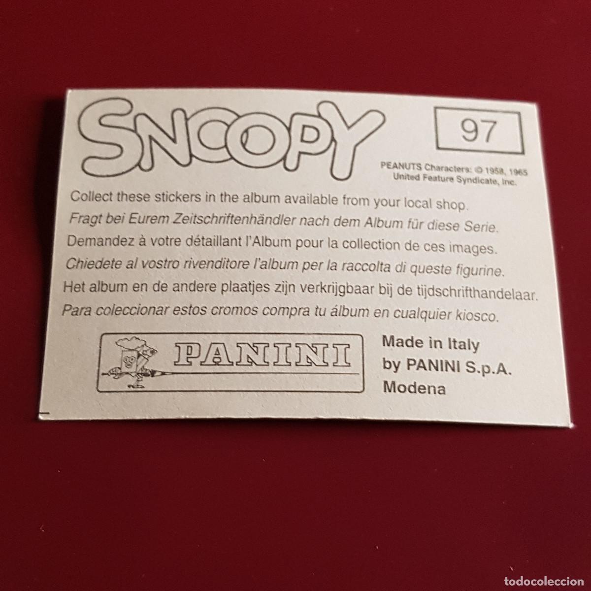 Coleccionismo cromos antiguos: PANINI - SNOOPY 1995 - 95 - 97 - NUNCA PEGADO - Foto 2